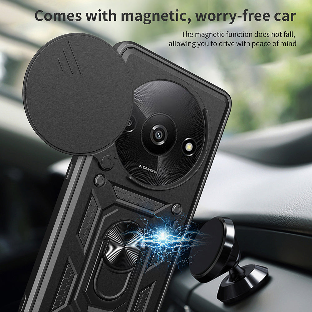Coque pour Xiaomi Redmi A3x / A3, Techsuit, CamShield, Noire