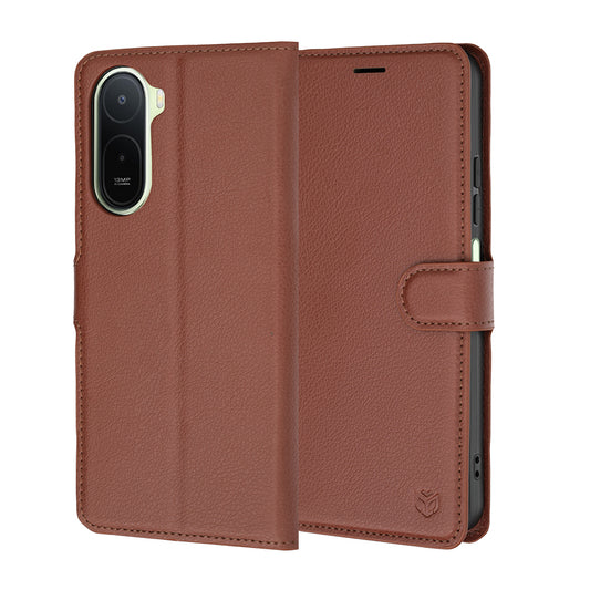 Coque pour Xiaomi Redmi A7 Pro 4G, Techsuit, Leather Folio, Marron