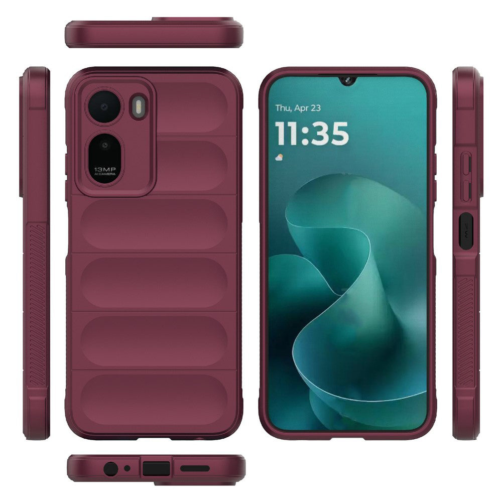 Hülle für Xiaomi Redmi A7 Pro 4G, Techsuit, Magic Shield, Weinrot