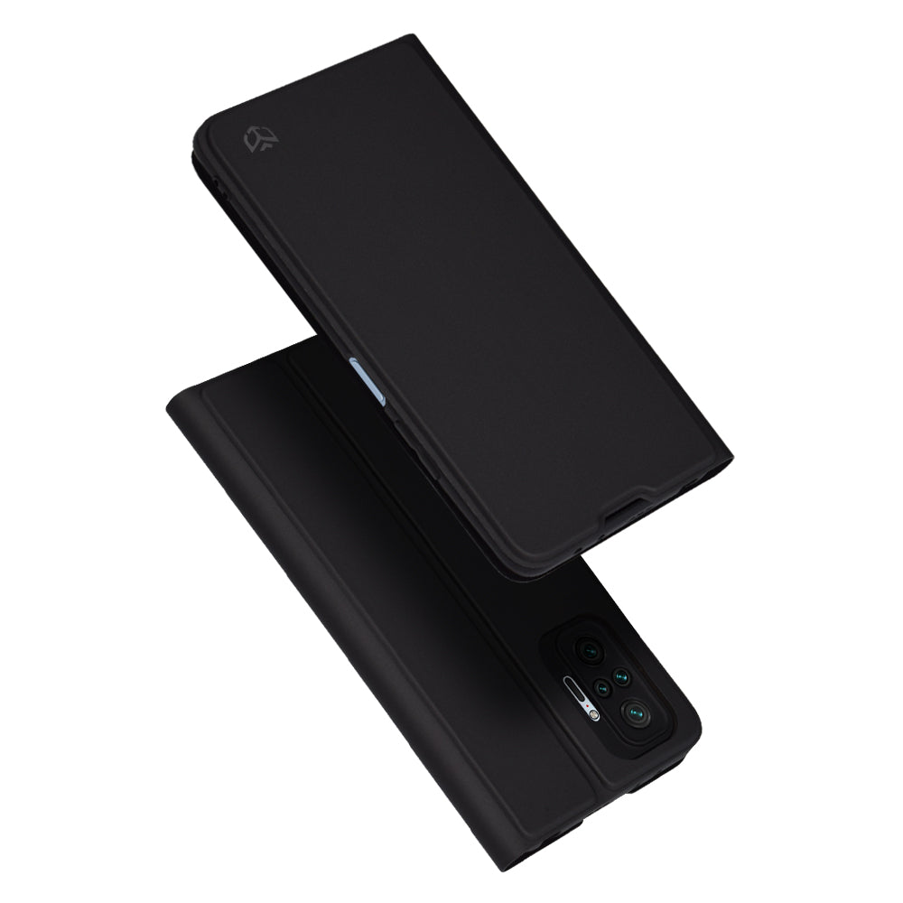 Hülle für Xiaomi Redmi Note 10 Pro Max / Note 10 Pro, Techsuit, Magskin Book, Schwarz