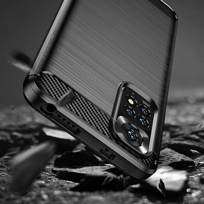 Coque pour Xiaomi Redmi Note 11S / Note 11, Techsuit, Carbone, Noire