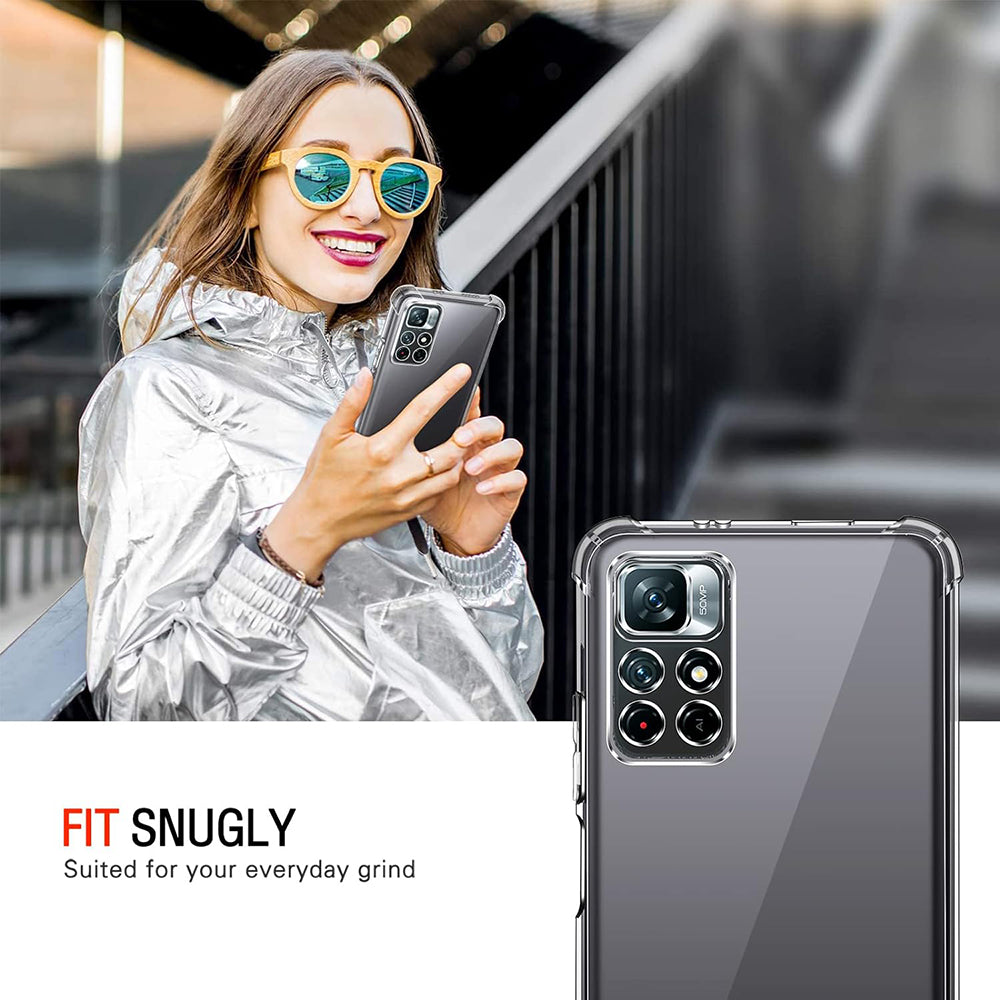 Case for Xiaomi Redmi Note 11S / Note 11, Techsuit, Shockproof Clear, Transparent