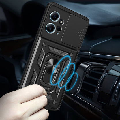 Hülle für Xiaomi Redmi Note 12 4G, Techsuit, CamShield, Schwarz