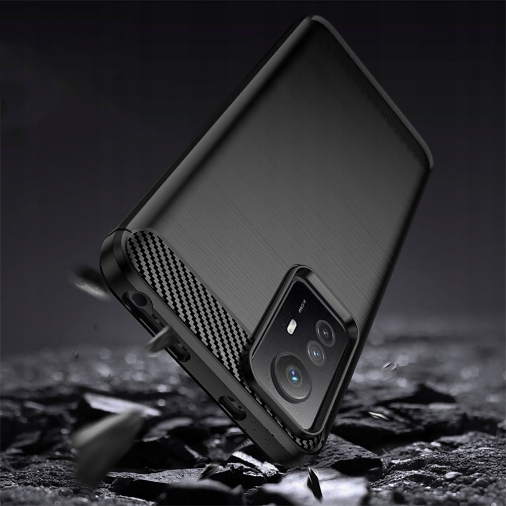 Coque pour Xiaomi Redmi Note 12S, Techsuit, Carbone, Noire