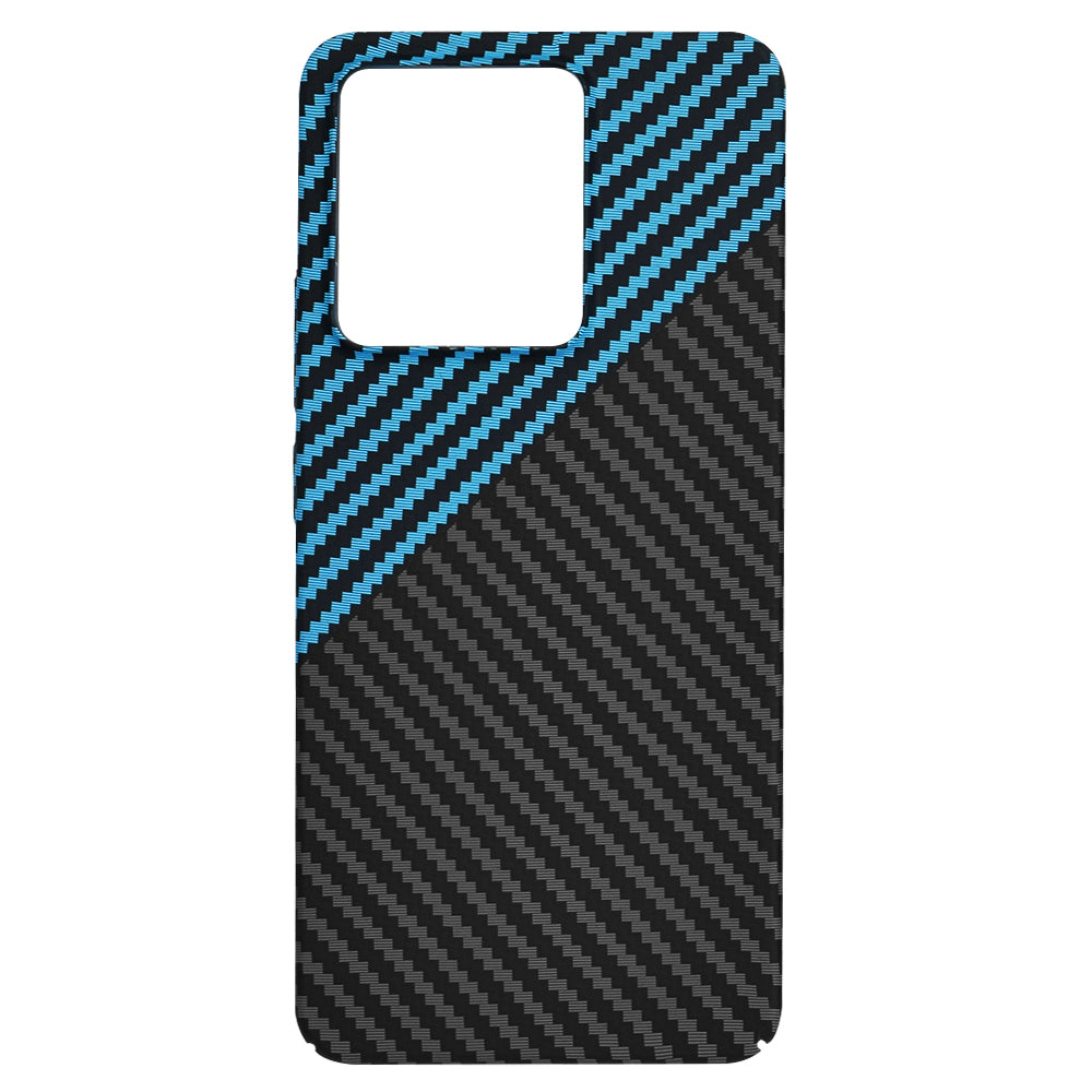 Coque pour Xiaomi Redmi Note 13 4G, Techsuit, Carbonite FiberShell, Noir Bleu