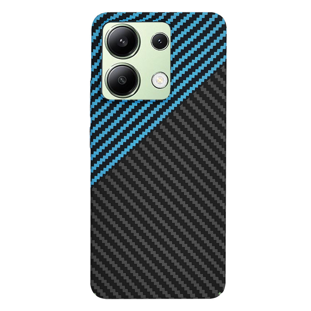 Coque pour Xiaomi Redmi Note 13 4G, Techsuit, Carbonite FiberShell, Noir Bleu
