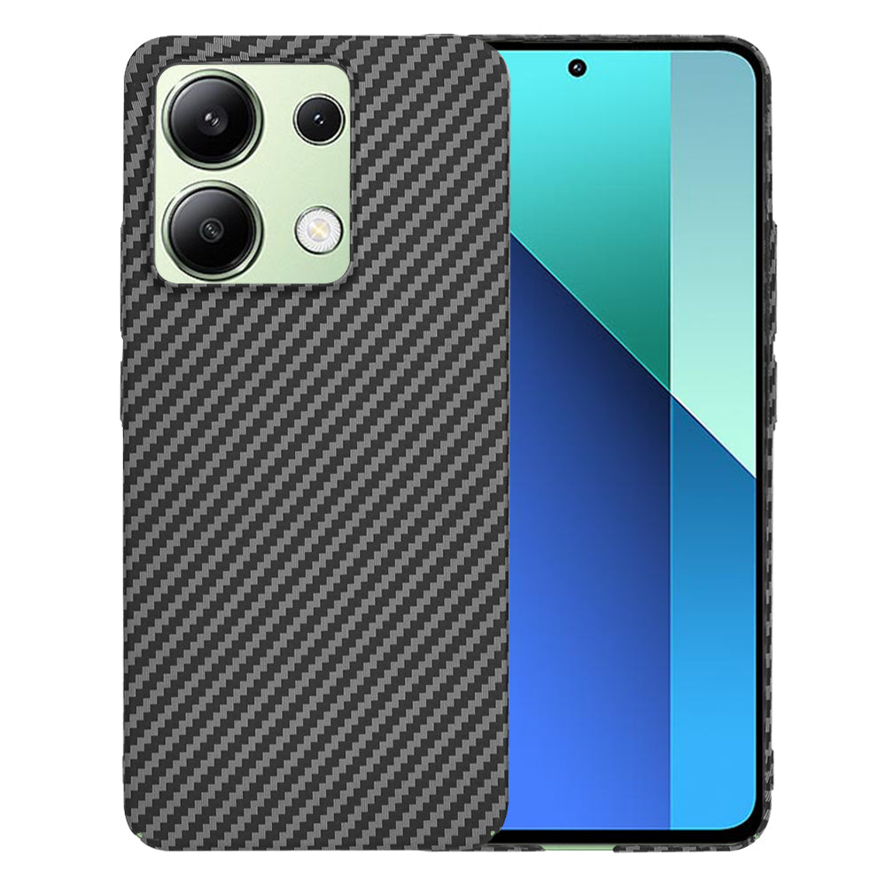Hülle für Xiaomi Redmi Note 13 4G, Techsuit, Carbonite FiberShell, Schwarz