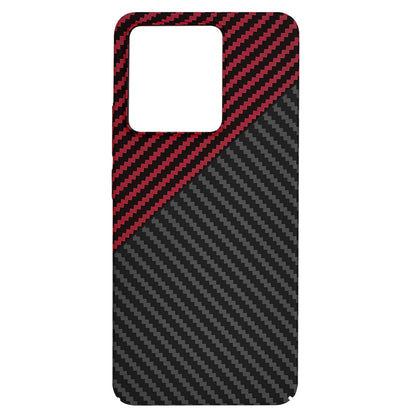 Coque pour Xiaomi Redmi Note 13 4G, Techsuit, Carbonite FiberShell, Noir Rouge