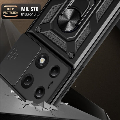 Hülle für Xiaomi Redmi Note 13 Pro 4G / Poco M6 Pro 4G, Techsuit, CamShield, Schwarz