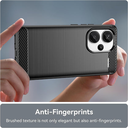 Coque pour Xiaomi Redmi Note 13 Pro+, Techsuit, Carbone, Noire