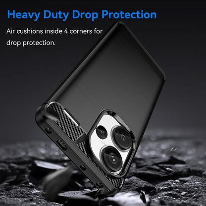 Coque pour Xiaomi Redmi Note 13 Pro+, Techsuit, Carbone, Noire