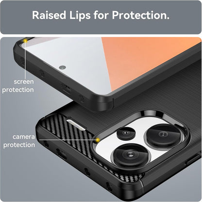 Coque pour Xiaomi Redmi Note 13 Pro+, Techsuit, Carbone, Noire