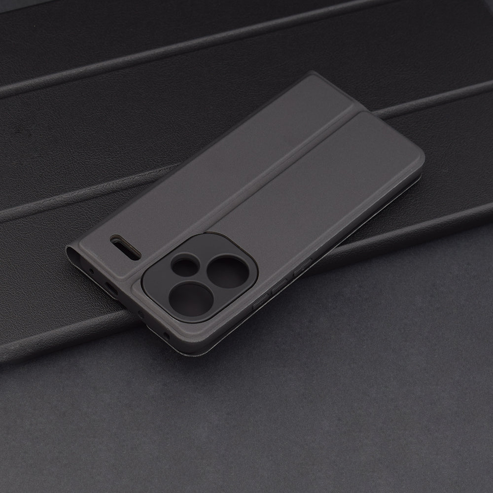 Hülle für Xiaomi Redmi Note 13 Pro+, Techsuit, Magskin Book, Schwarz
