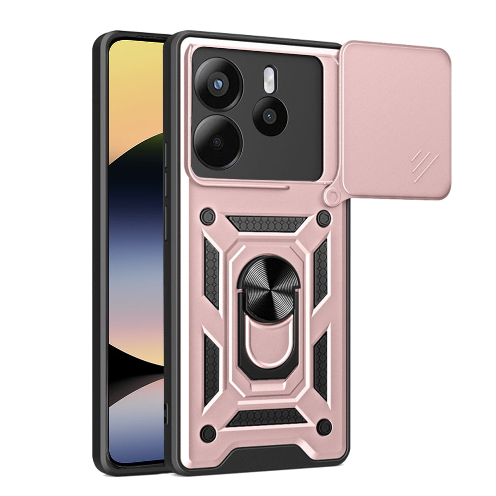 Coque pour Xiaomi Redmi Note 14 4G (Régional), Techsuit, CamShield, Rose