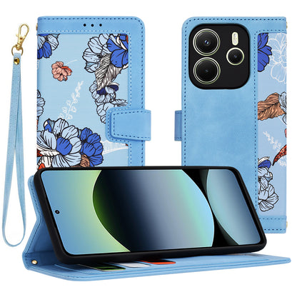 Coque pour Xiaomi Redmi Note 14 4G (Régional), Techsuit, FlipCraft, Bleu