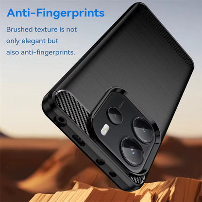 Coque pour Xiaomi Redmi Note 14 4G (Standard), Techsuit, Carbone, Bleue