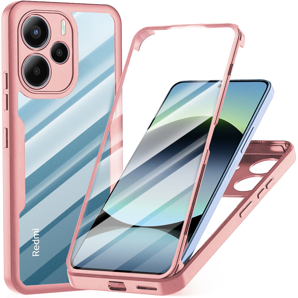 Coque pour Xiaomi Redmi Note 14 4G (Standard), Techsuit, ColorVerse 360, Rose
