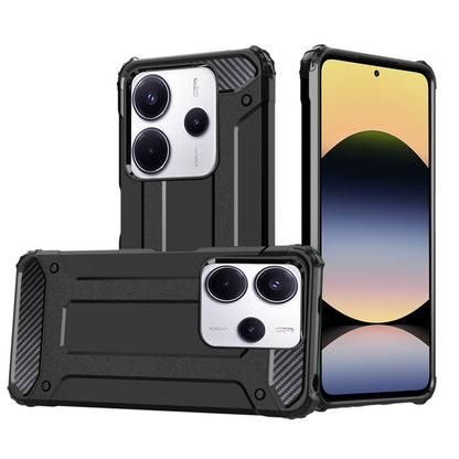 Hülle für Xiaomi Redmi Note 14 4G (Standard), Techsuit, Hybrid Armor, Schwarz