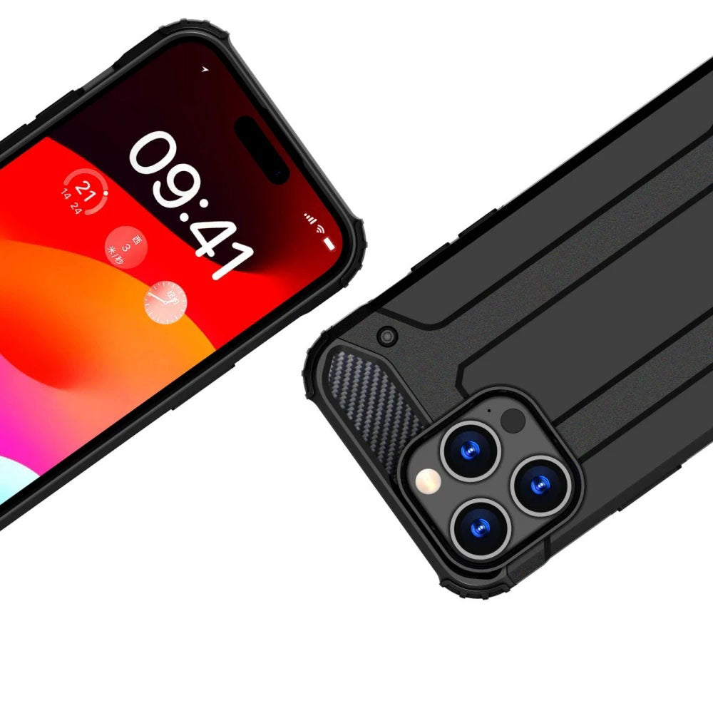 Coque pour Xiaomi Redmi Note 14 5G, Techsuit, Hybrid Armor, Noire
