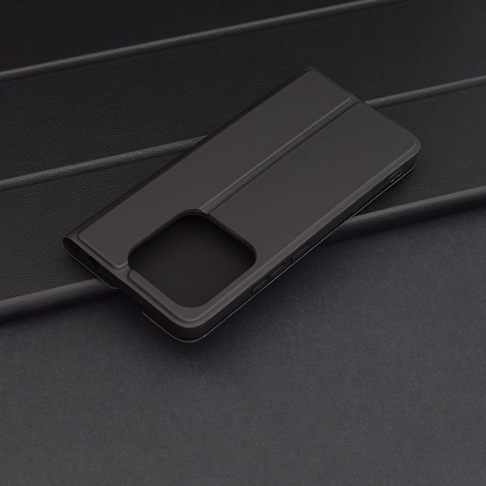 Hülle für Xiaomi Redmi Note 14 5G, Techsuit, Magskin Book, Schwarz