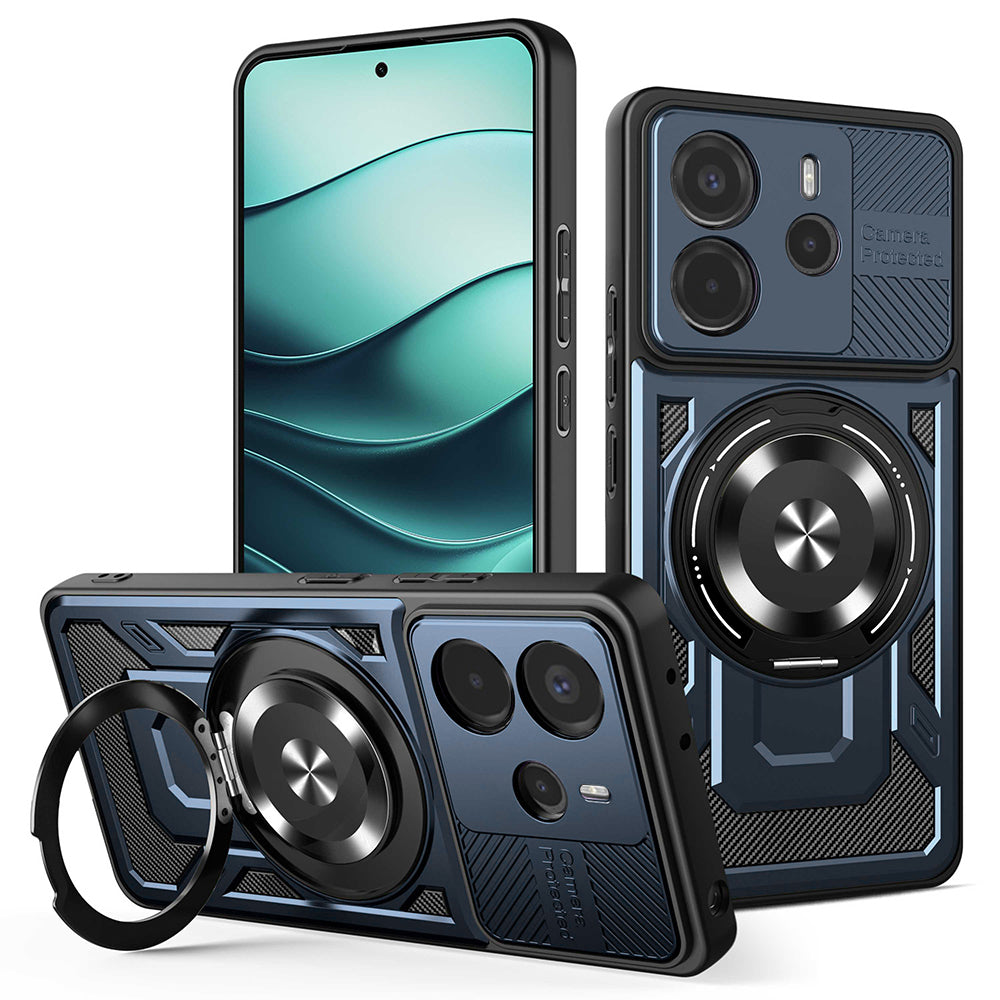 Hülle für Xiaomi Redmi Note 14 5G, Techsuit, RuggedCam, Blau