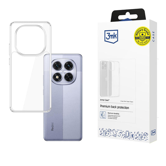 Hülle für Xiaomi Redmi Note 14 Pro 4G / Note 14 Pro+ 5G / Note 14 Pro 5G, 3MK, Armor, Transparent