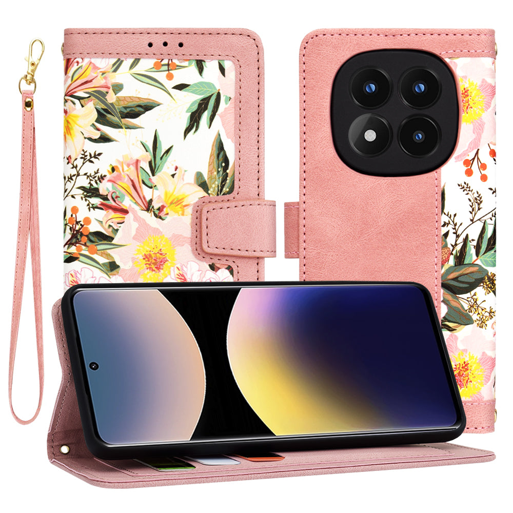 Coque pour Xiaomi Redmi Note 14 Pro 4G, Techsuit, FlipCraft, Rose
