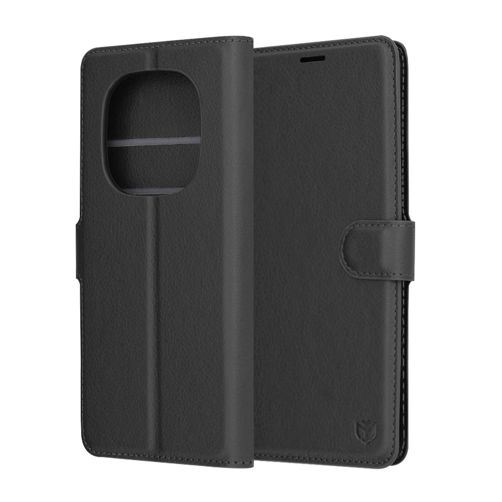 Case for Xiaomi Redmi Note 14 Pro 4G, Techsuit, Leather Folio, Black