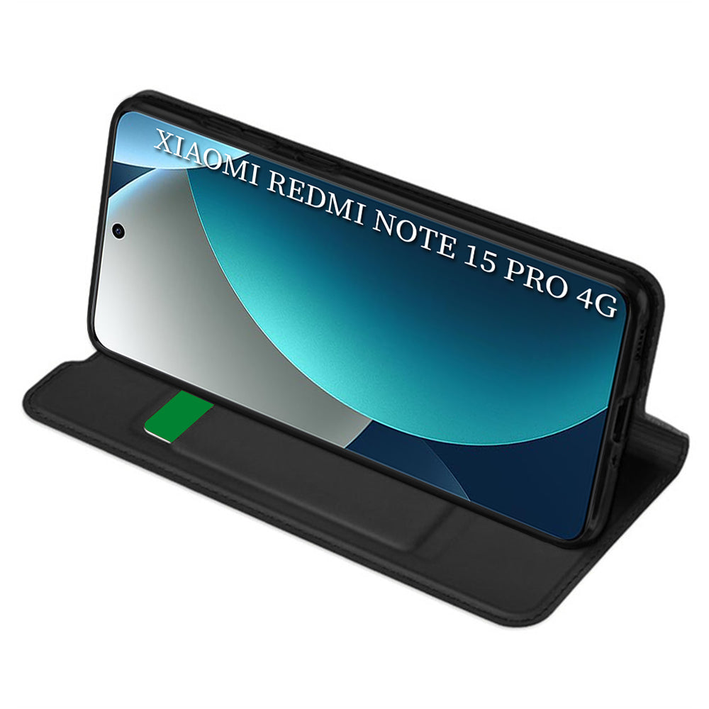 Étui pour Xiaomi Redmi Note 15 Pro 4G, Techsuit, Magskin Book, Noir