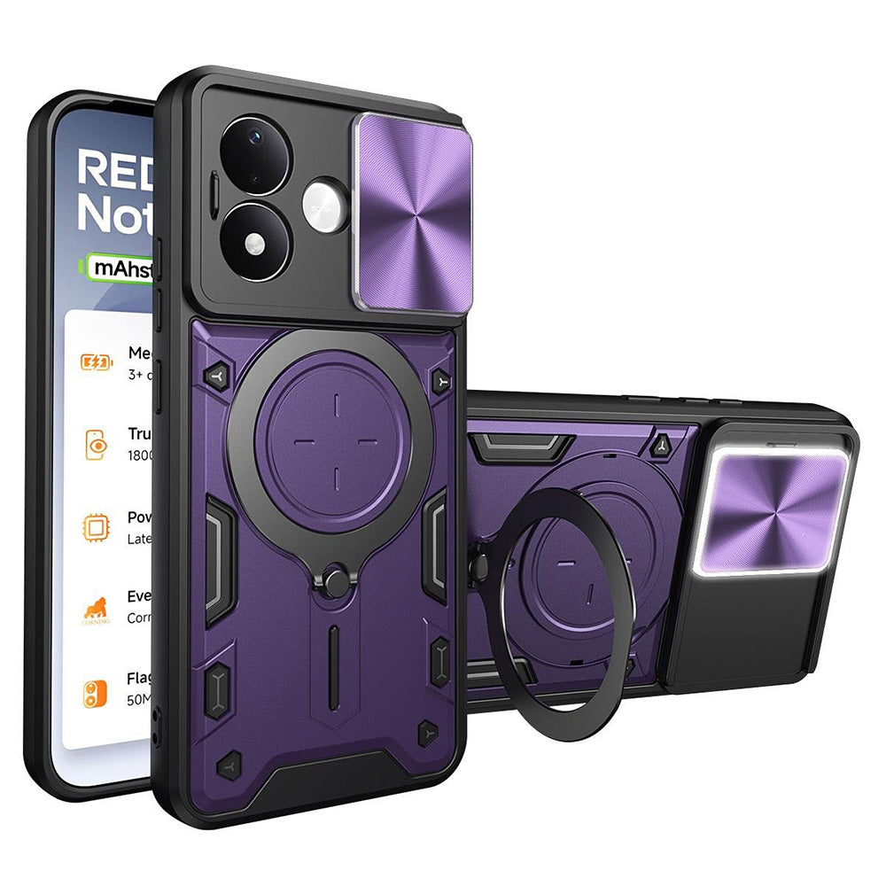 Coque pour Xiaomi Redmi Note 17 4G / Note 17 5G, Techsuit, CamGuard Pro, violette