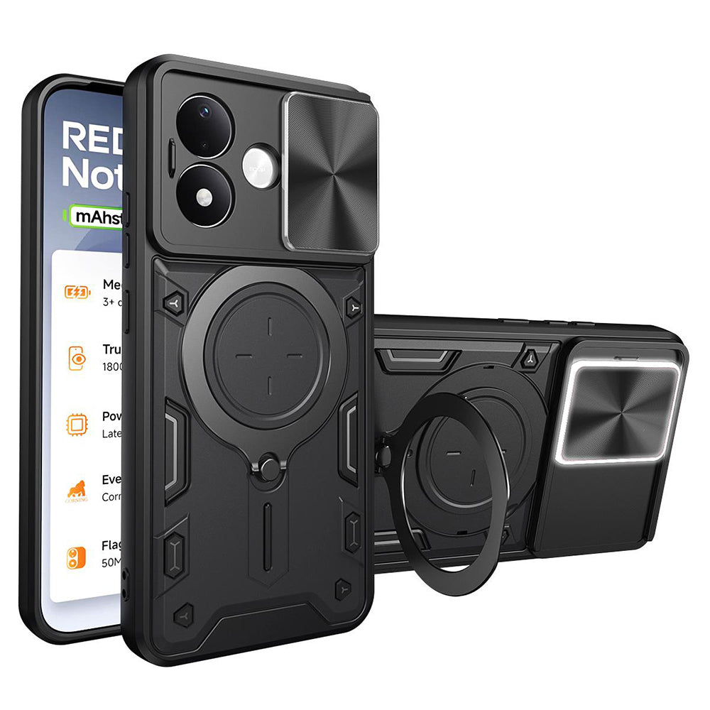 Hülle für Xiaomi Redmi Note 17 4G / Note 17 5G, Techsuit, CamGuard Pro, Schwarz
