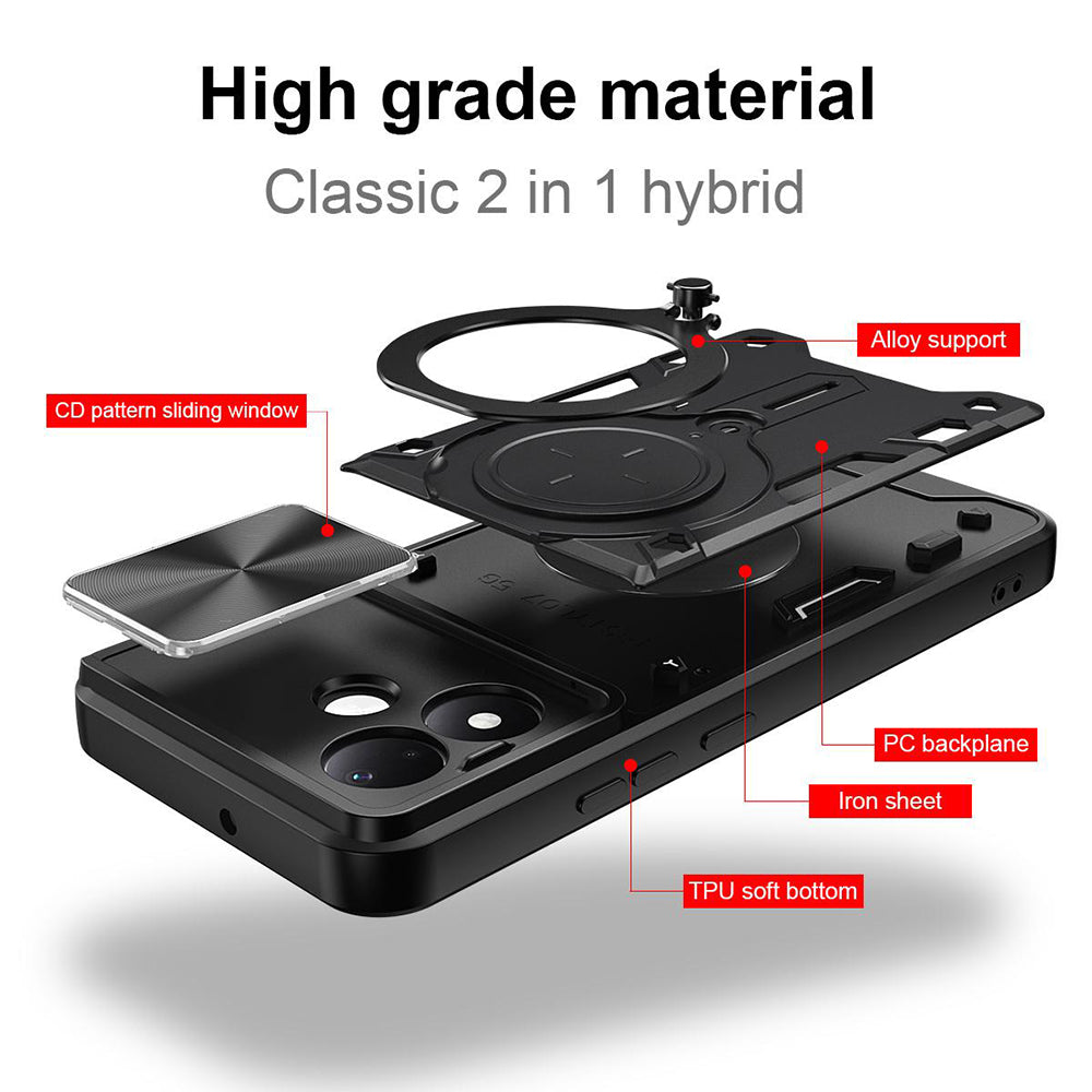 Hülle für Xiaomi Redmi Note 17 4G / Note 17 5G, Techsuit, CamGuard Pro, Schwarz
