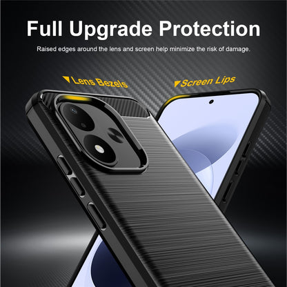 Coque pour Xiaomi Redmi Note 17 4G / Note 17 5G, Techsuit, Carbon, noire