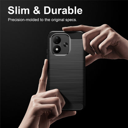 Coque pour Xiaomi Redmi Note 17 4G / Note 17 5G, Techsuit, Carbon, noire