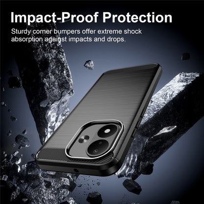Coque pour Xiaomi Redmi Note 17 4G / Note 17 5G, Techsuit, Carbon, noire