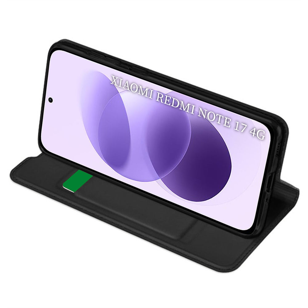 Hülle für Xiaomi Redmi Note 17 4G / Note 17 5G, Techsuit, Magskin Book, Schwarz