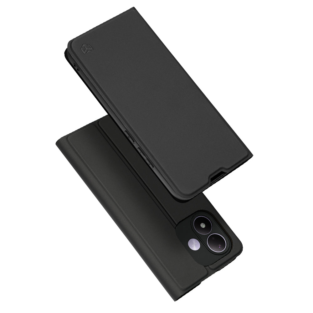 Hülle für Xiaomi Redmi Note 17 4G / Note 17 5G, Techsuit, Magskin Book, Schwarz