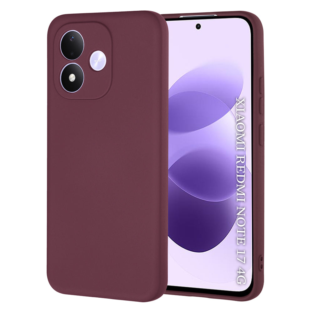 Hülle für Xiaomi Redmi Note 17 4G / Note 17 5G, Techsuit, SoftFlex, Burgunderrot