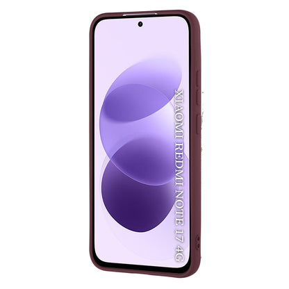 Hülle für Xiaomi Redmi Note 17 4G / Note 17 5G, Techsuit, SoftFlex, Burgunderrot