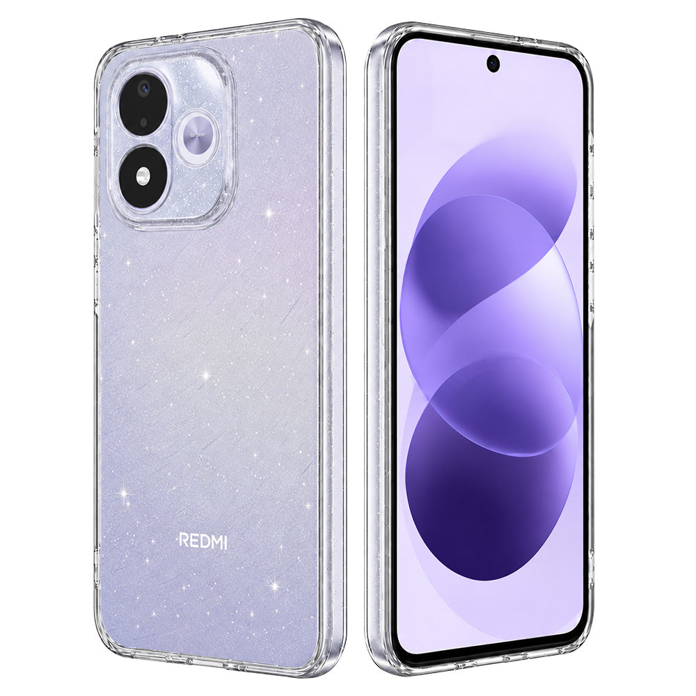Coque pour Xiaomi Redmi Note 17 4G / Note 17 5G, Techsuit, SparkleSkin, transparente