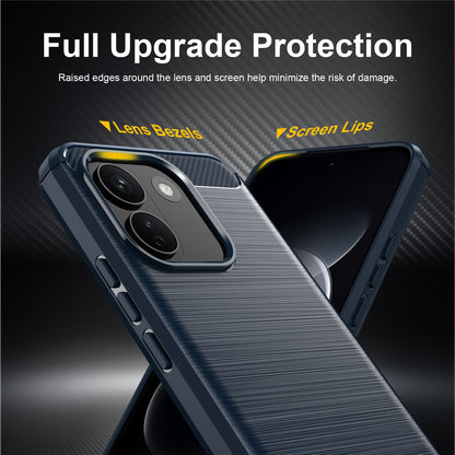 Hülle für Xiaomi Redmi Note 17 Pro Max, Techsuit, Carbon, Blau