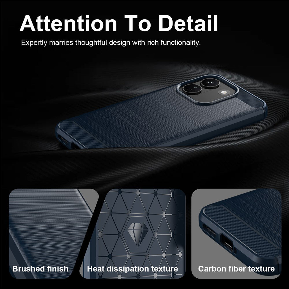 Hülle für Xiaomi Redmi Note 17 Pro Max, Techsuit, Carbon, Blau