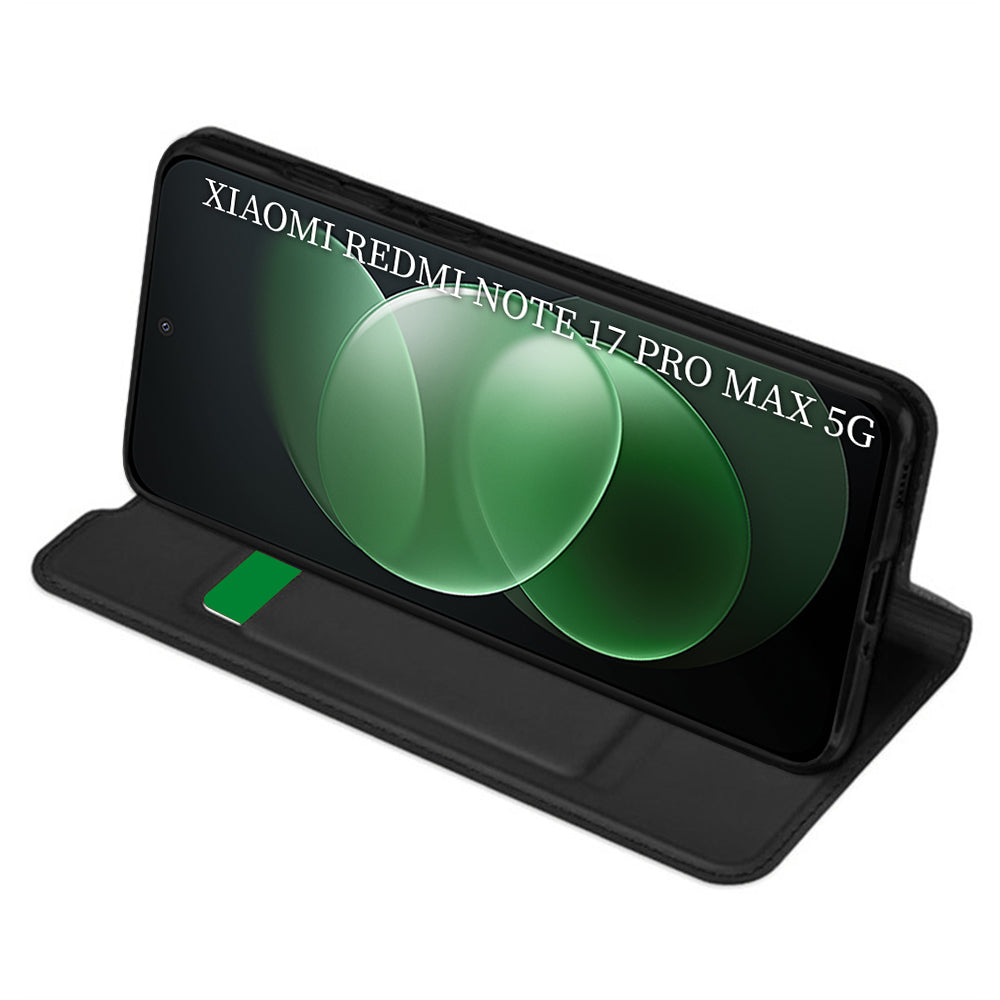 Hülle für Xiaomi Redmi Note 17 Pro Max, Techsuit, Magskin Book, Schwarz