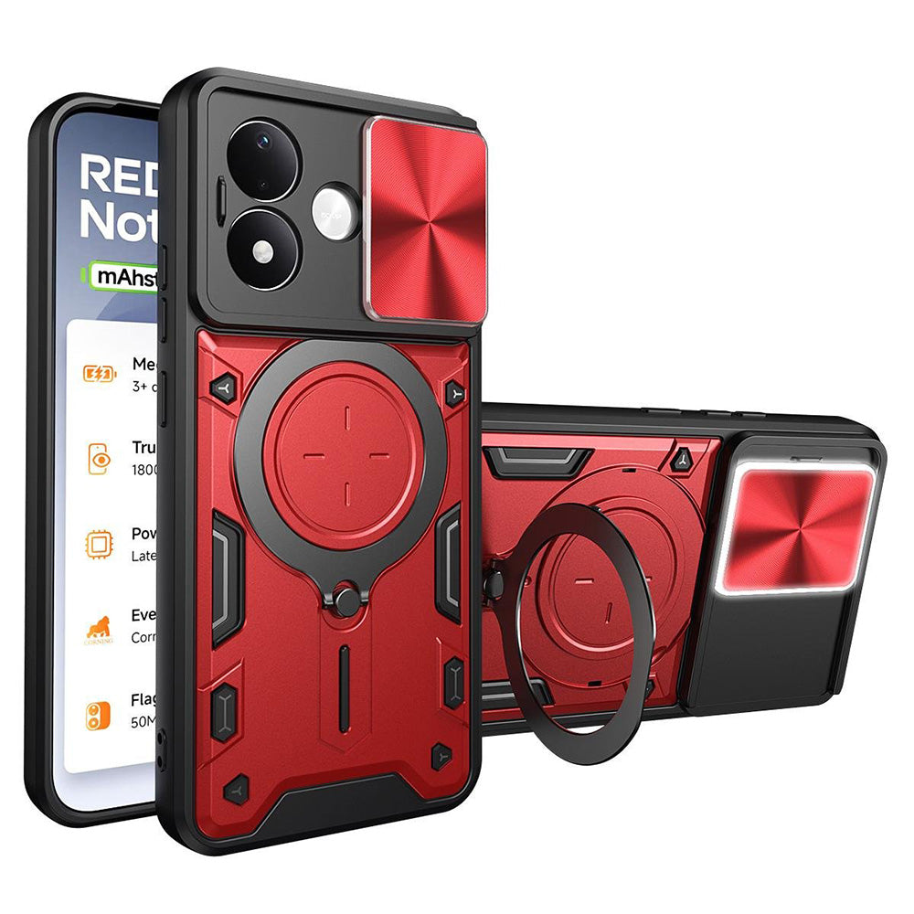 Hülle für Xiaomi Redmi Note 17 Pro, Techsuit, CamGuard Pro, Rot