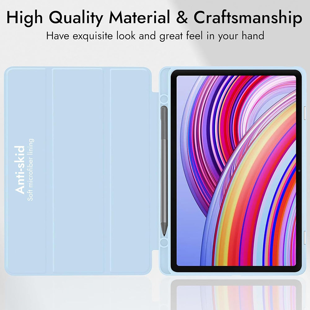 Étui pour Xiaomi Redmi Pad 2 Pro, Techsuit, Flex Trifold, Vert Matcha