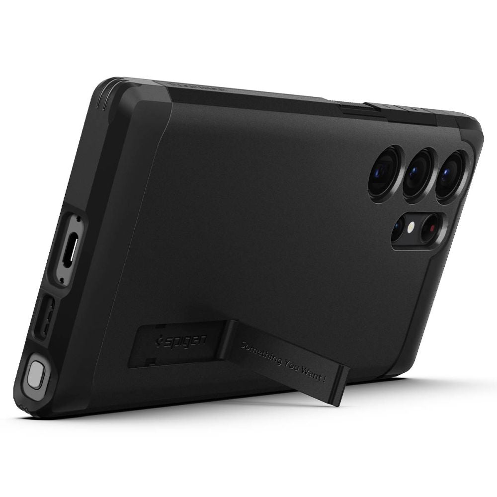 Étui pour Samsung Galaxy S23 Ultra S918, Spigen, Tough Armor, Noir ACS05623