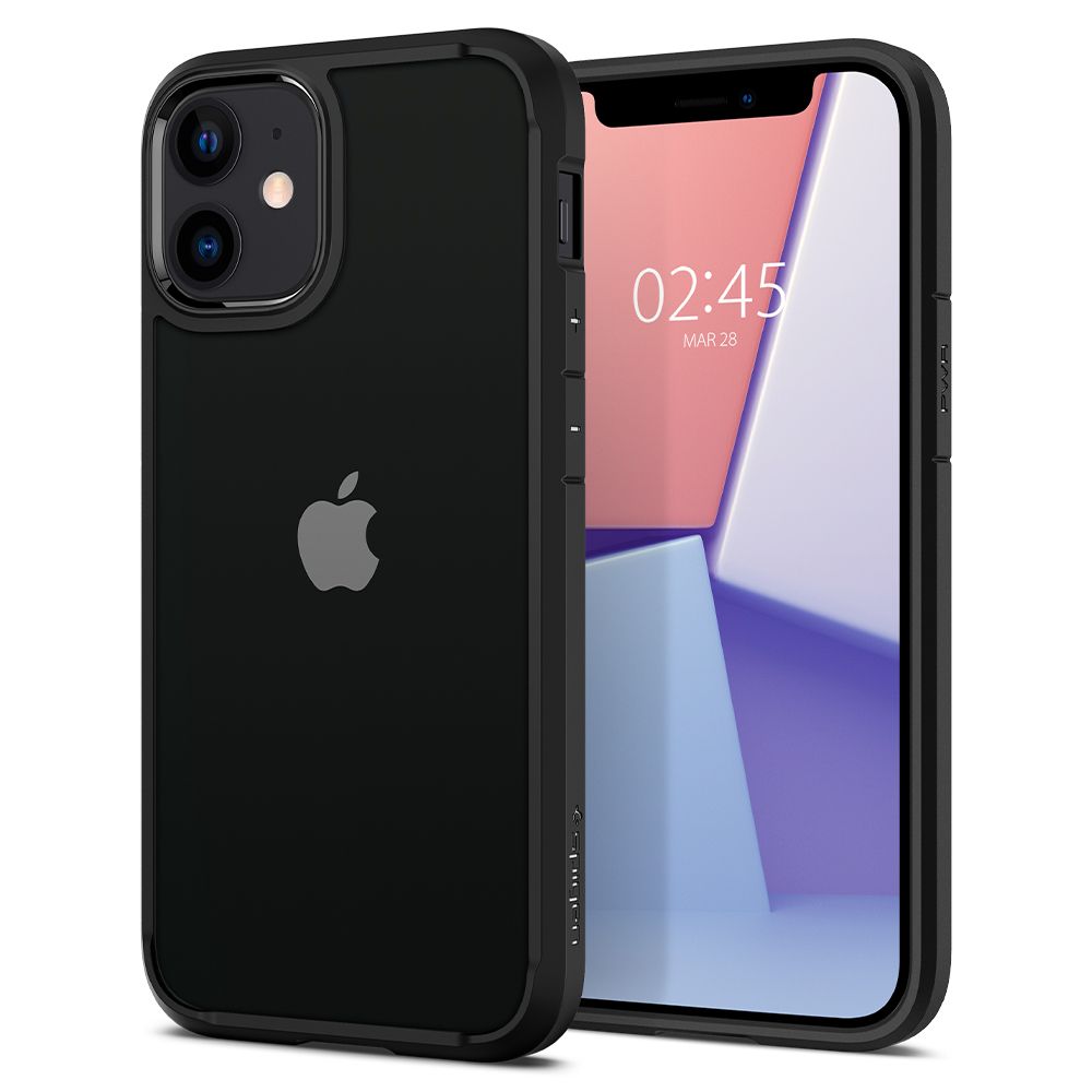 Hülle für Apple iPhone 12 / 12 Pro, Spigen, Ultra Hybrid, Schwarz ACS01703