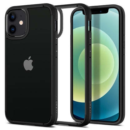 Hülle für Apple iPhone 12 / 12 Pro, Spigen, Ultra Hybrid, Schwarz ACS01703