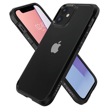 Hülle für Apple iPhone 12 / 12 Pro, Spigen, Ultra Hybrid, Schwarz ACS01703
