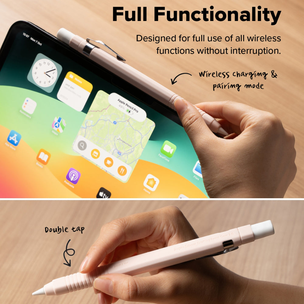 Étui Ringke Drafting pour Apple Pencil Pro / Pencil (Génération 2), Blanc